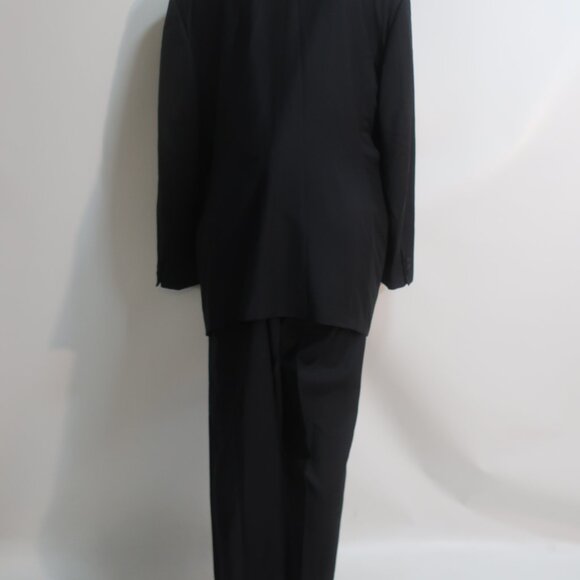 Mens Ermenegildo Zegna Black One Button Blazer, Tuxedo Style Pant Suit 60/US 50 - Picture 7 of 15